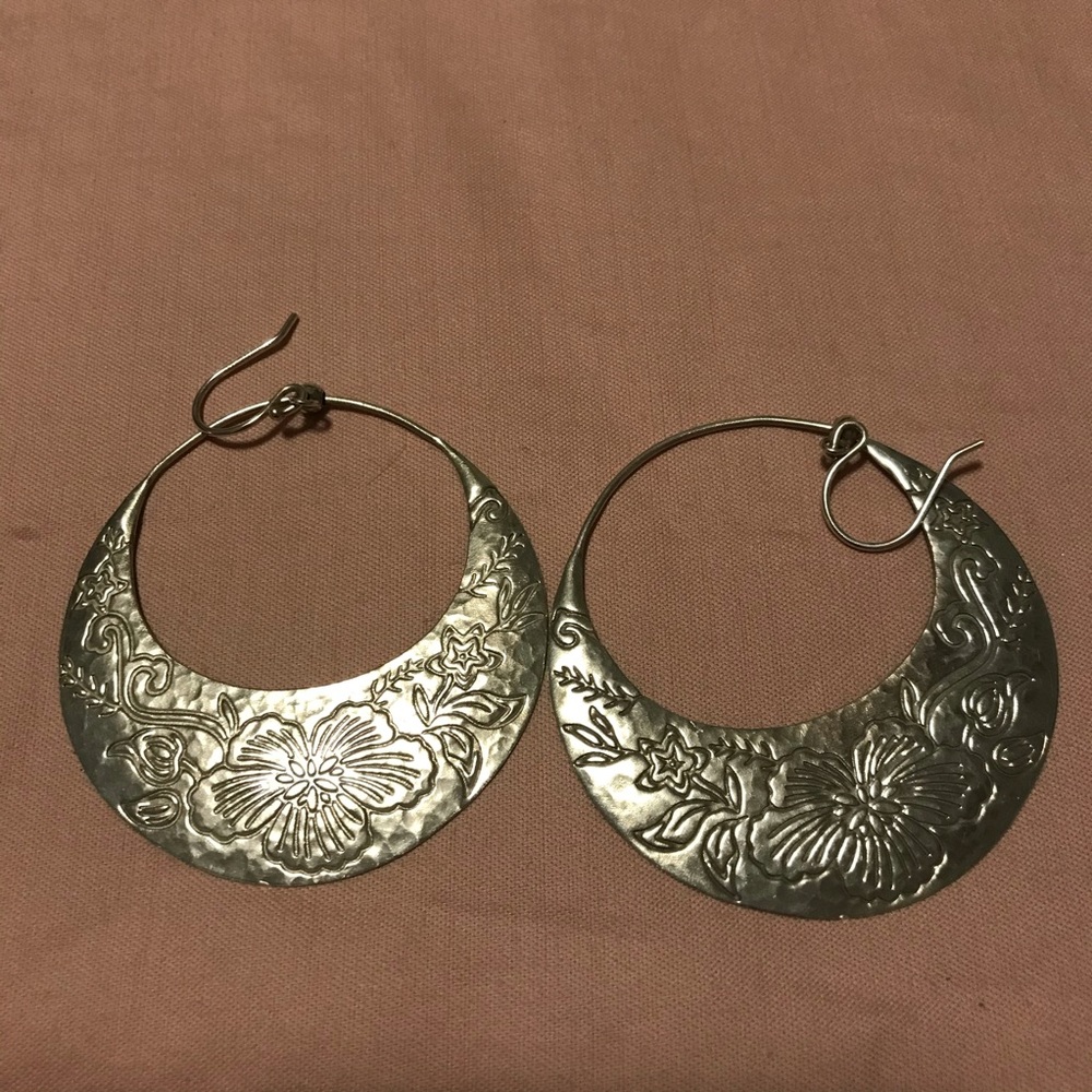 Silpada *retired* flower basket hoops